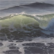 Welle IV   |   2021   |  Öl auf Leinwand   |  38 x 62 cm
