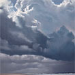 Kumulus Wolken über der See   |   2020  |  Öl auf Leinwand  |  30 x 30 cm