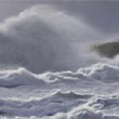 Stürmische Nordsee   |   2018  |  Öl auf Leinwand  |  20 x 40 cm